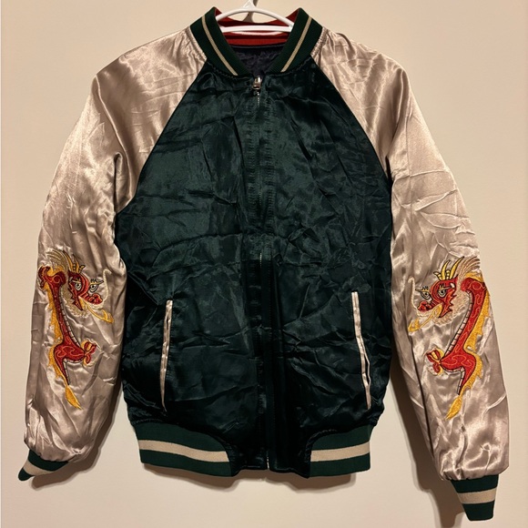 Topshop women’s satin reversible bomber jacket size 2 - Picture 5 of 6